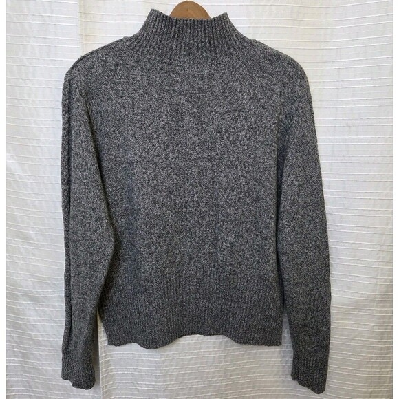 Pendleton Women’s Mockneck Sweater Merino Wool Blend Cable Heather Gray L/XL ** - Picture 3 of 11
